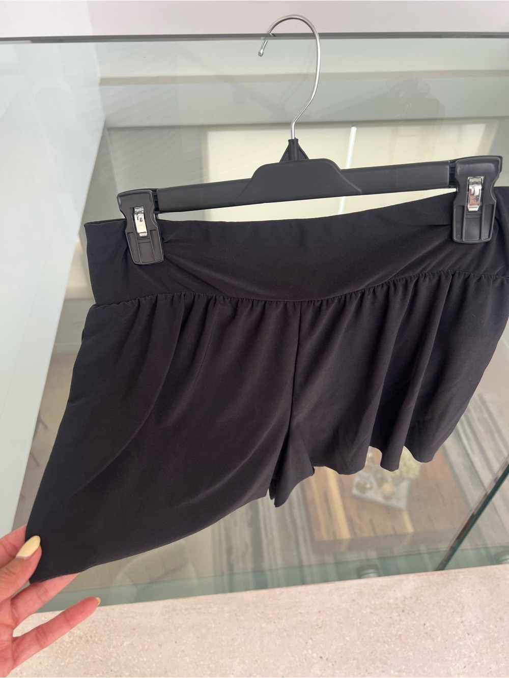 Aqua Green Black Athletic Skort Shorts